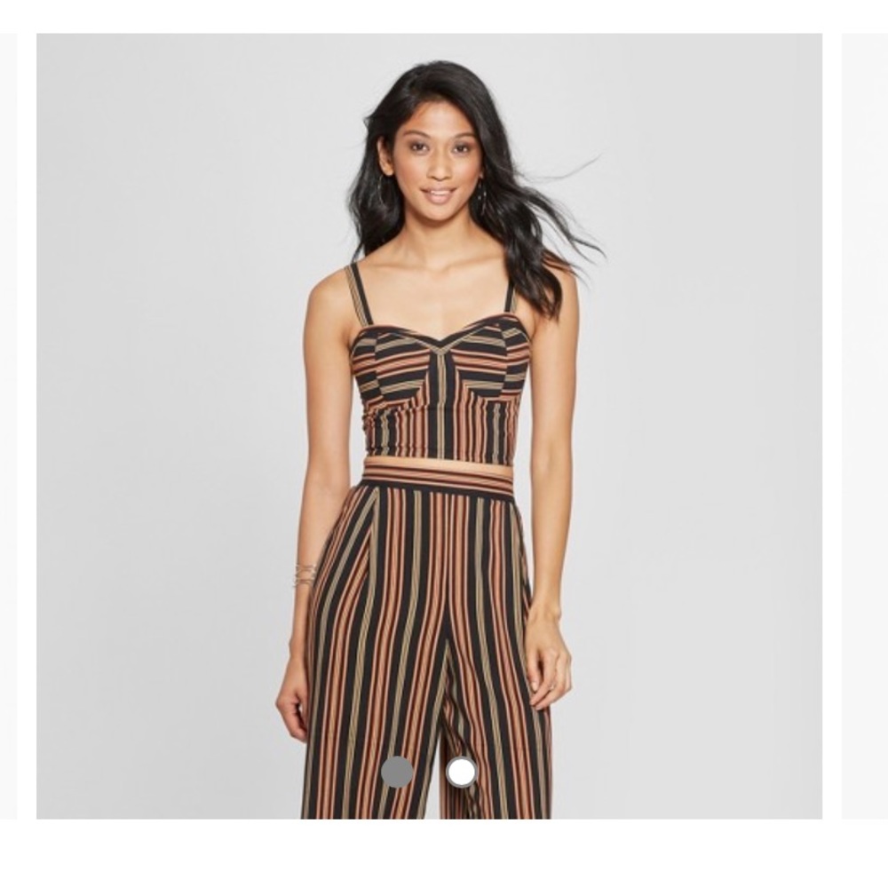 2 piece pants and crop top